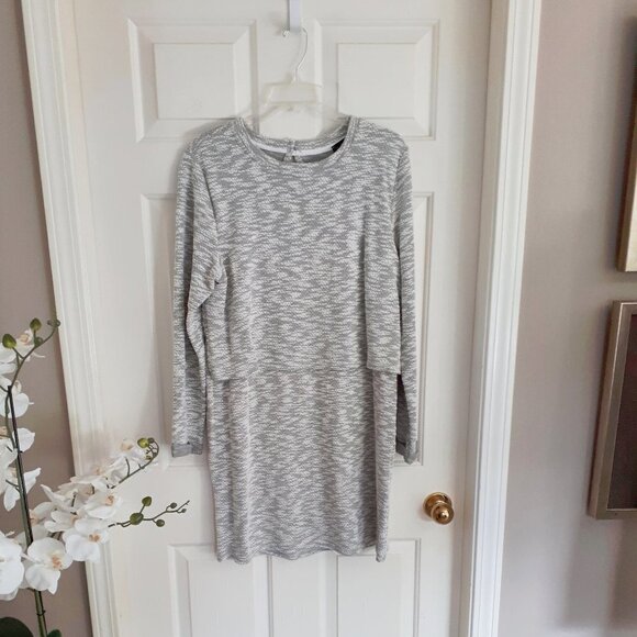 NWOT Mandy Evans grey & white long sleeve dress, S - Picture 4 of 5
